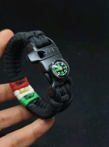 Bracciale paracord nero - bracciale,