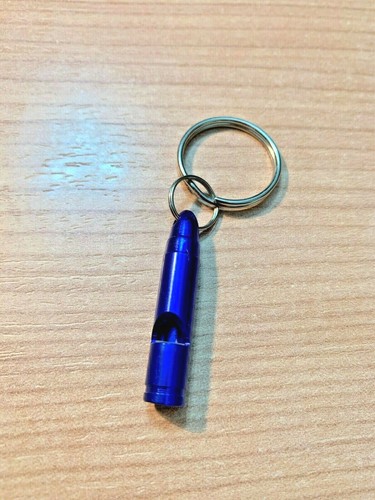 Fischietto alluminio blu - in,